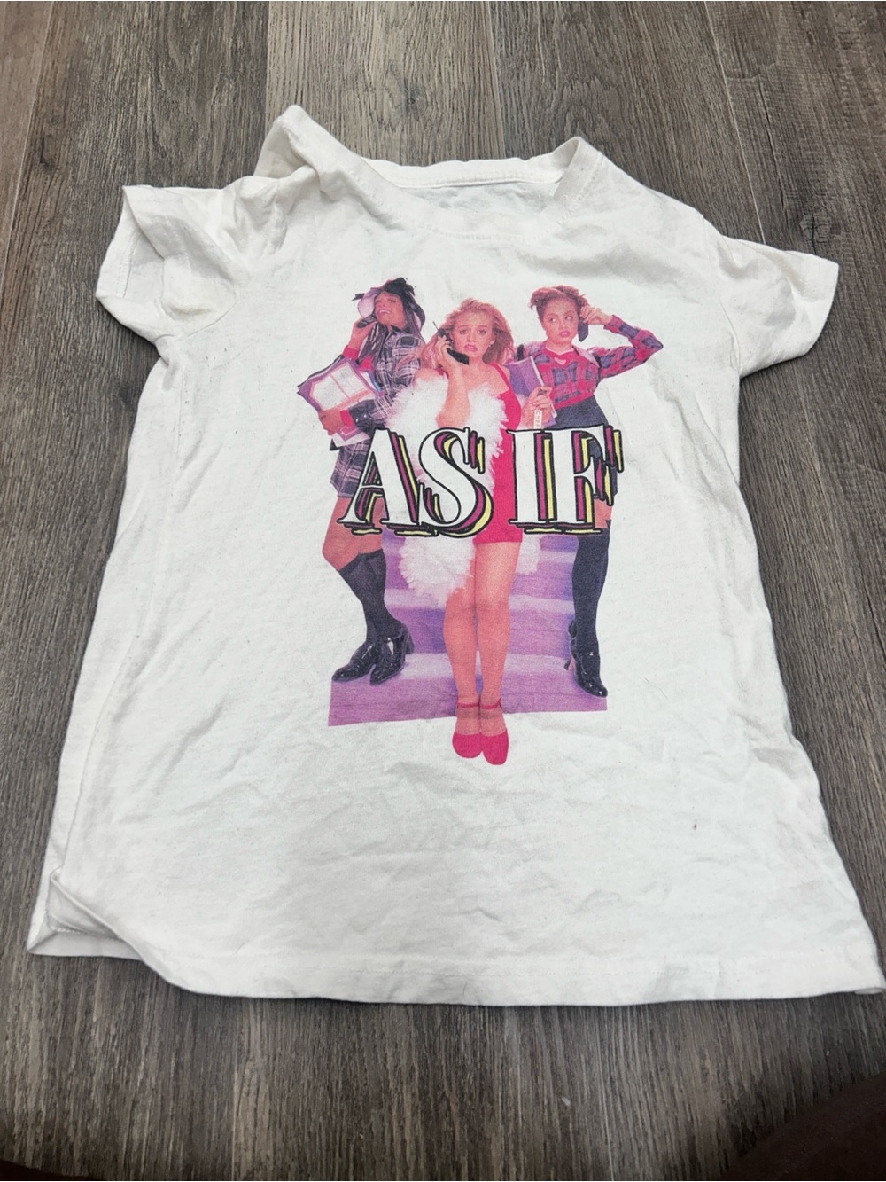 As If Clueless Graphic Short Sleeve Tee - White